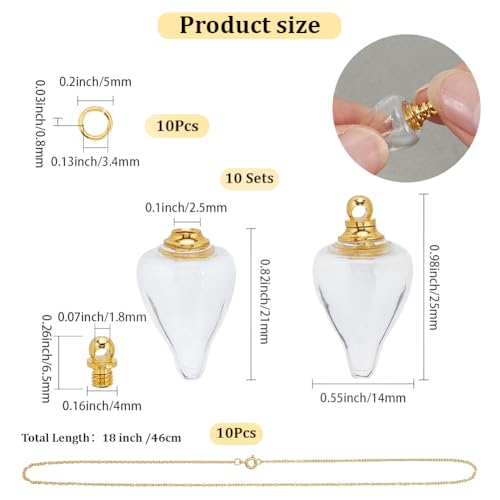 Kits para hacer joyas de vidrio: crea 10 collares de viales para regalar en navidad 3