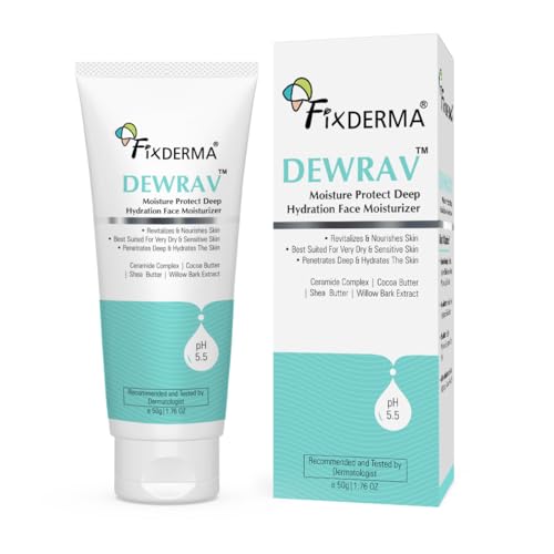 Image of Fixderma Dewrav Deep Hydration Face Moisturizer with Cocoa & Shea Butter for Dry Skin - 50gm
