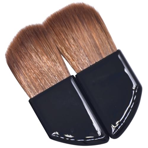 JOINPAYA Brochas de Maquillaje Profesionales 2 Pcs Mango Inclinado de Resina, Cerdas de Pelo de Caballo para Rubor y Base en Polvo, Mini Aplicador Portátil para Maquillaje de Viaje