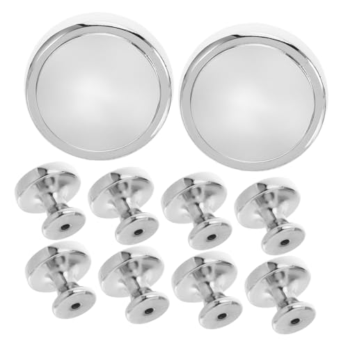 Holibanna 10 Piezas Unidades Tiradores Redondos para Muebles de Aluminio Pomos Agujero para Armarios de Cocina y Cajones de Tocador Tiradores Resistentes Diseño Minimalista Fáciles de