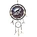 Wolf Dream Catcher 13" with Real Feathers