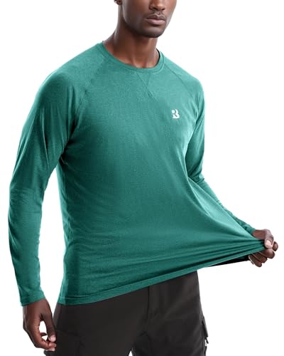 Sun Protection Shirts for Men: UPF 50+ Long Sleeve Rash Guard Outdoor Hiking Running Swim Shirt Quick Dry Lightweight3
