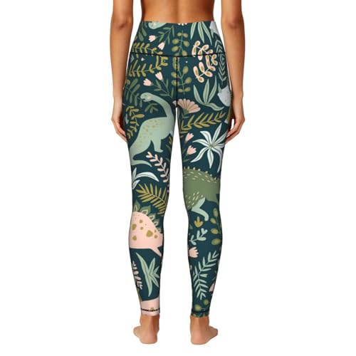 Leggings de dinosaurio para mujer elásticos de alta compresión 4