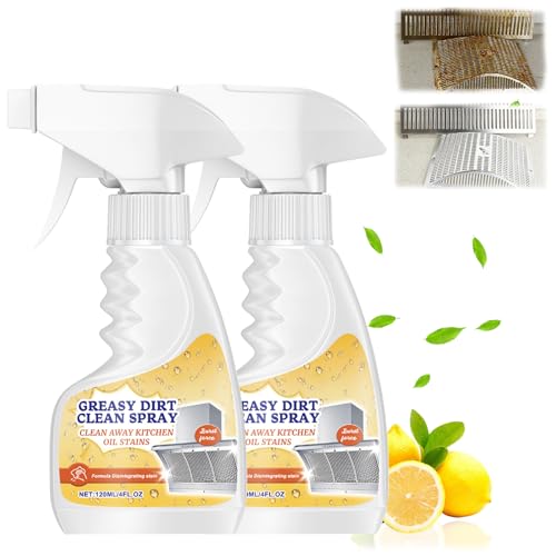 XiuFa Kitchen Heavy Duty Cleaner Spray All-Purpose Oil Stain Cleaner Kitchen Remover Degreaser Spray Foam Cleaner Dissolve Grease & Oil Stains Bathroom Cleaning(2pcs)