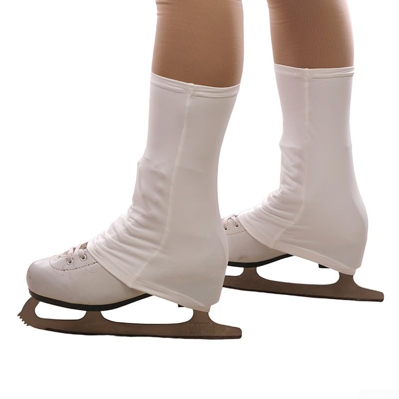 Fundas para botas de patinaje artístico y protectores de zapatos de patinaje, calentadores de piernas de poliéster elástico para entrenamiento de rendimiento de competición, compatibles con patines de
