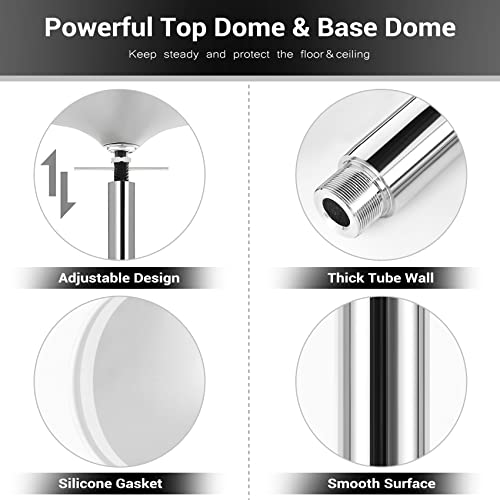 Aufvolr Professional Spinning Dancing Pole, Static Spinning Pole Dance Pole, 45Mm Portable Removable Dancing Pole For Home Bedroom Gym Party Club Exercise, Height Adjudtable & Duty Max Load 441 Lbs #TOP5