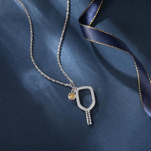 Pickleball Pendant Necklace 925 Sterling Silver Jewelry Pickle Ball Gifts for Women4