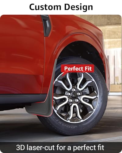 Image of Ecarzo Mud Flaps for 2026 2025 2024 2023 2022 Maverick Accessories, No Drilling All Weather Guard Mud Guards Splash Front & Rear 4pc Set