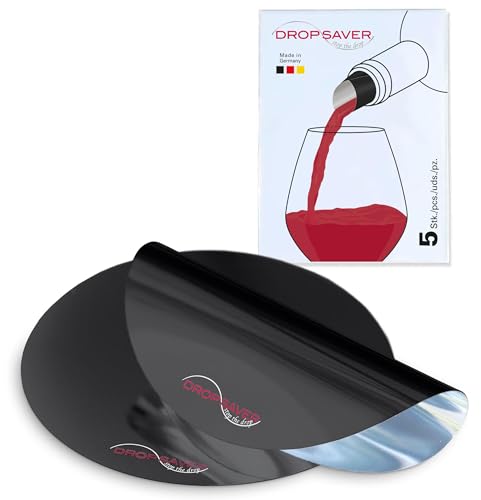 DROPSAVER Tropffreier Weinausgießer Schwarz, 5 Stück