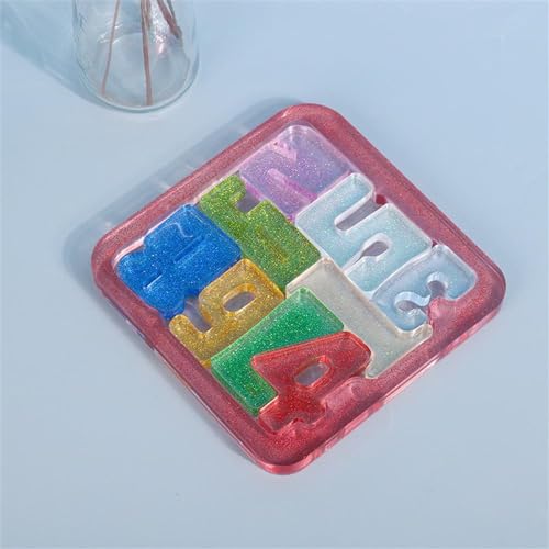 Moule en résine silicone chiffres par 2 pour déco maison DIY - 8