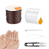 【Einfach zu bedienen und zu tragen】Elastisch Schmuckfaden ist leicht durch die Perlen zu gehen und Knoten zu binden. Einfach den Knoten hinter den Perlen zu verstecken. Einfach überall zu tragen, um Ihr DIY-Handwerk zu machen. Selbst ein Anfänger kann den Spaß genießen.