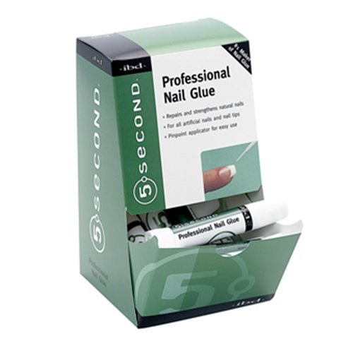 IBD 5 Second Nail Glue 2-Pack - Professional Quick Dry Waterproof Nail Adhesive 0.07oz Each