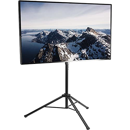 VIVO Tripod 32 to 55 inch LCD LED Flat Screen TV Display Floor Stand, Portable Height Adjustable Mount, Black, STAND-TV55T by VIVO - Used condition - CA$48.43