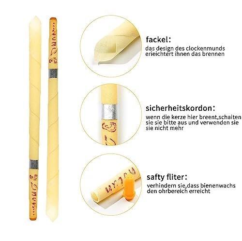 Beeswax Ear Candles Wax Removal,16Packear Wax Removal,Simple Operation
