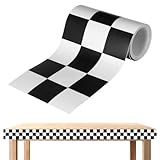 Bulletin Board Borders - 240 X 10cm Checkered Blackboard Decorations,Classroom Border - for School Office Race Track Party Home Door Birthday Holiday