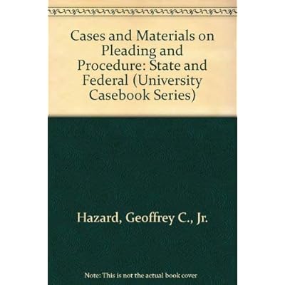 Cases and Materials on Pleading and Procedure