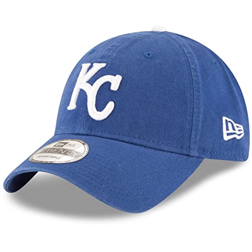 New Era MLB Core Classic 9TWENTY Home Team Color Adjustable Hat Cap One Size Fits All (US, Alpha, One Size, Kansas City Royals Blue)