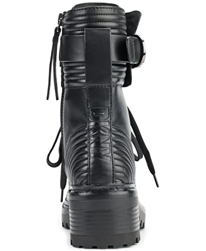 DKNY Women's Smooth Lace Up Leather Combat Boot Fashion2