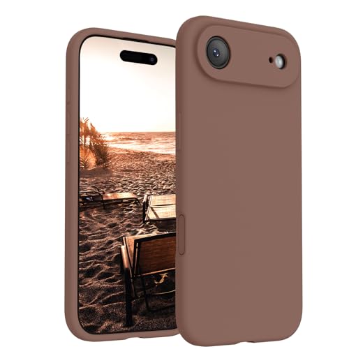 Image of FireNova Magnetic for iPhone Air Case, Compatible with MagSafe, [Integrated Silicone Camera Control Button] [Camera Protection] Microfiber Lining Phone Case for iPhone 17 Air, 6.5 inch, Light Brown