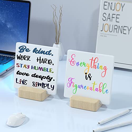 Inspirational Desk Decor Gifts For Women, Everything Is Figureoutable Sign Gifts, Funny Cute Desk Decor, Decorations For Women's Office, Home, The Bathroom Decor, Motivational Sign Gifts For Birthday #TOP4