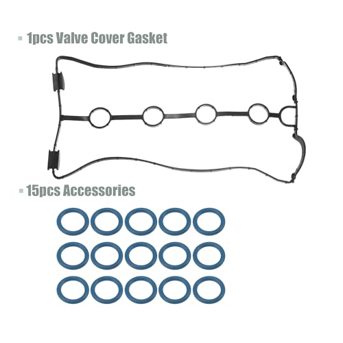 Image of uxcell 1 Set Valve Cover Gasket Replacement for Chevrolet Aveo 2004-2008 No.96353002 Black