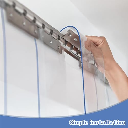 Awagas PVC STRIP CURTAIN 5PCS Plastic Strip Door Curtain 5Pcs Pvc Strip Curtain Kit Standard Thick Clear Plastic Strip Door Kit thumb #8