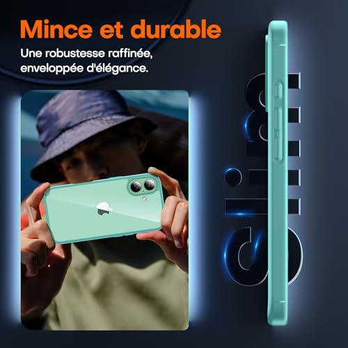 Coque iPhone 17 antichoc verte de qualité militaire premium - 6