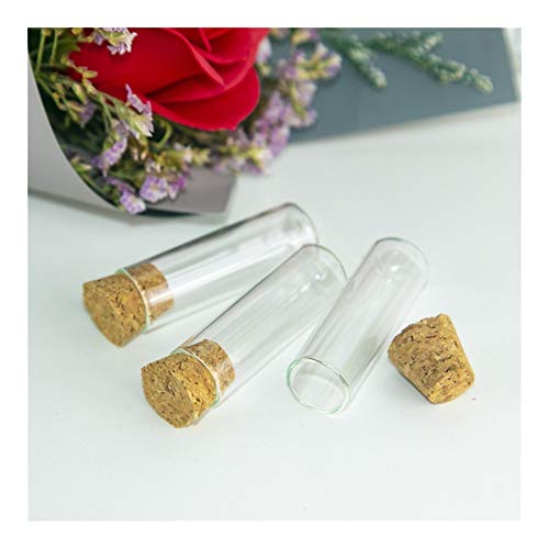 Xianglaa- provette per Regalo, 100Pcs Piccolo Test Tubo di Vetro, 13x40mm 2,5 ml, fiale con Tappi di Sughero Stopper Mini Svuotare Vetro Trasparente barattoli, flaconi Decorazioni Mestieri, Ampia gam