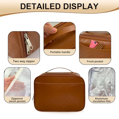 Mziart M24KD-LB-005 Pu Leather Lunch Bag Lunch Box thumb #3
