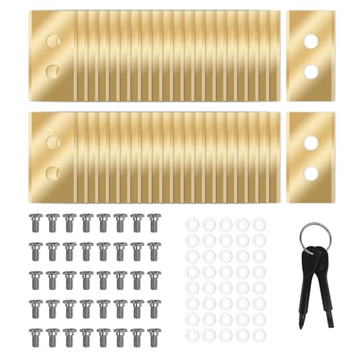 WUWENKK 40Pcs Replacement Blades Compatible for Mammotion Luba & Yuka All Series, Robust Titanium Replacement Robotic Lawnmower Blades, with Plastic Washers and Screwdrivers