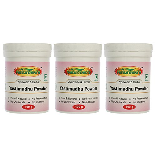 NATURMED'S YASTIMADHU Powder (MULETHI)(LIQUORICE)) 100 GRMS JAR (Pack of 3)