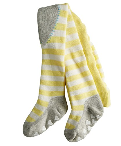 FALKE Unisex - Baby Strumpfhose, Gestreift, Gr. 62 (Herstellergröße: 62-68), gelb (Vanilla 1360)