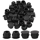 Zorfeter 30 Pcs Black Hole Plugs 10mm (3/8 inch) Plastic Panel Plugs Hole Plugs Post Pipe Insert End...