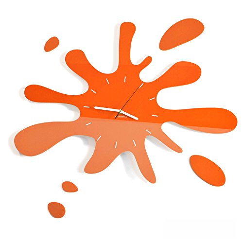 FLEXISTYLE Horloge Murale Moderne en Forme d'éclaboussure d'eau - pour Les Enfants, Salle de séjour, Chambre à Coucher - sans tic-tac
