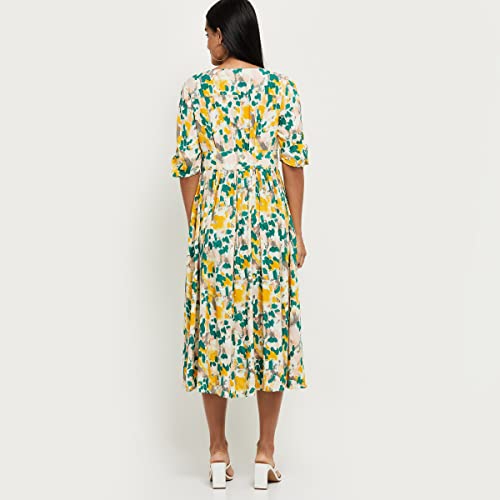 Image of Max Women's 100% Viscose A-Line Midi Dress