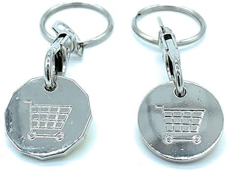 JAM2DAY New and Old Style £1 Smiley Face Trolley Tokens Keyrings Coin - Pack of 2 Tokens