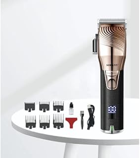 ماكينة احترافية لحلاقة الشعر تعمل بسلك وبدون سلك ومزودة بشاشة LCD من سوكاني، Sk-9979