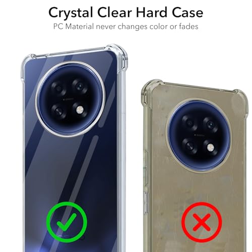 Image of Jkobi Shockproof Crystal-Clear Back Cover for Oppo F31 Pro Plus (Anti Yellow Case | Drop & Camera Protection | Hard Polycarbonate)