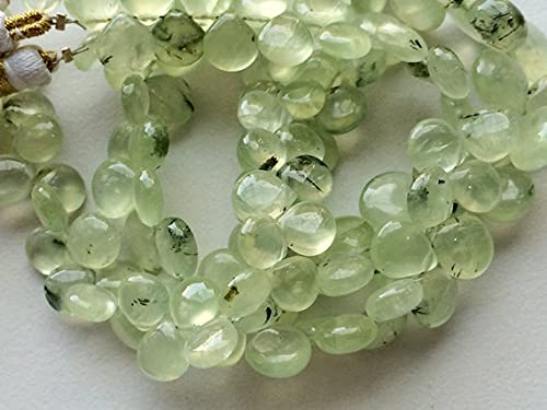 Prehnite gemme verte en coeur pour fabriquer vos propres bijoux bohèmes chics