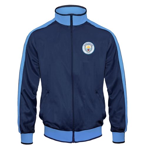 Manchester City FC Official Soccer Gift Boys Retro Track Top Jacket