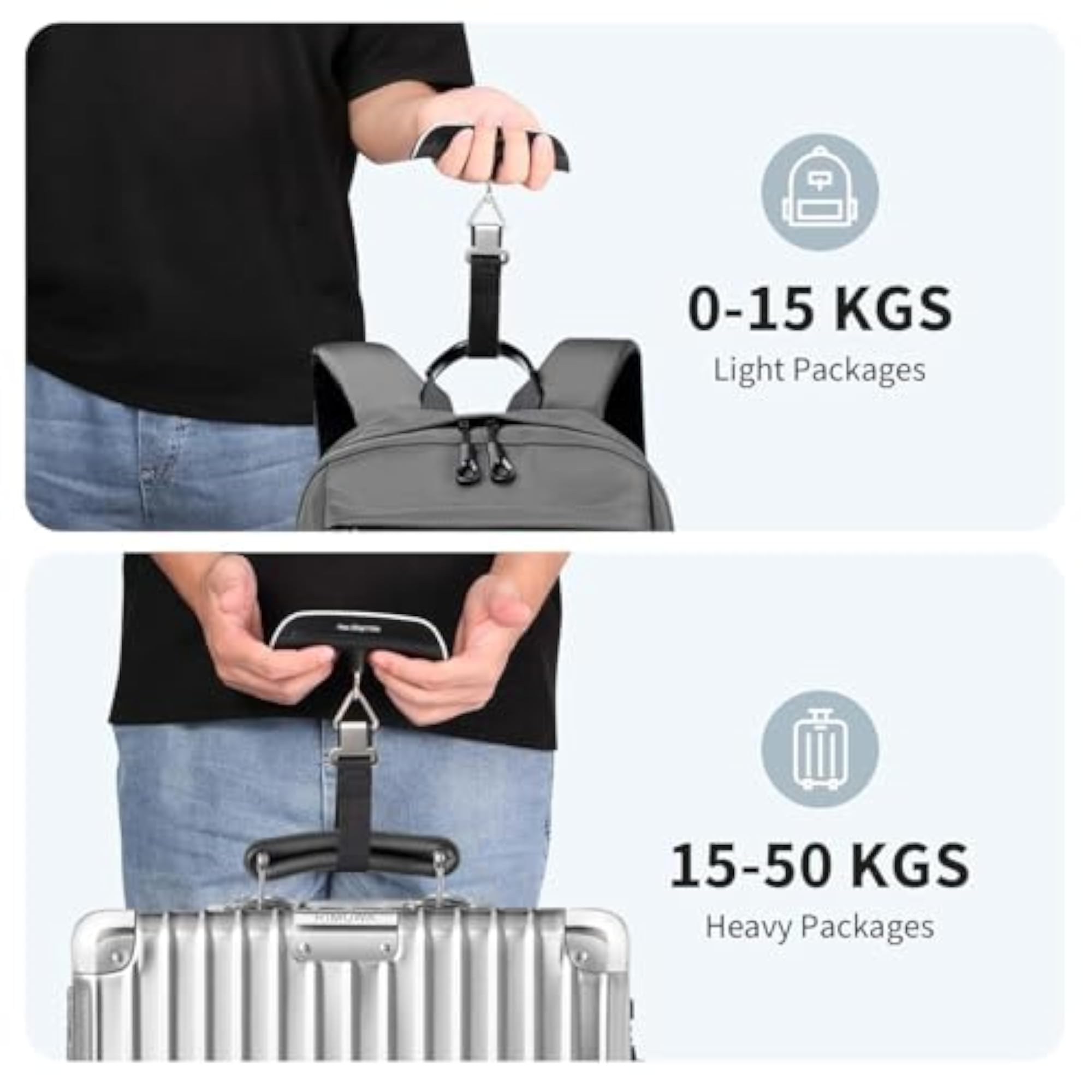 Luggage Scales Digital with Hooks, Portable Travel Scale