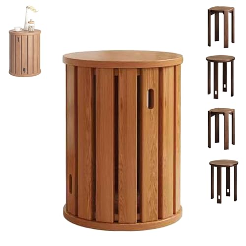 Tabourets empilables au design emboîtable modulaire en bois lot de 4