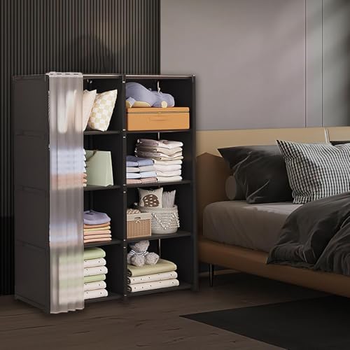 Armario a prueba de polvo portátil para ropa de dormitorio casero 4