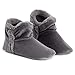 Dunlop Chausson Montant Femmes, Pantoufle Montante Hiver en Polaire, Pantoufles Chaudes Semelles Antidérapantes Mémoire de Forme, Boots Femme Intérieur Extérieur, Cadeau Femme (40 EU, Gris Foncé)