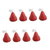 Parliky Tealight Candles 8 Pcs Strawberry Scented Candle para Mesa De Candle Photo Prop Mini Scented