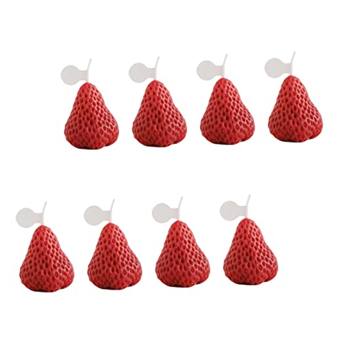 Parliky Tealight Candles 8 Pcs Strawberry Scented Candle Para Mesa De Candle Photo Prop Mini Scented Candle Dining Table Red Travel Wax Candle Paraffin Bedroom Candle Aromatic Candle Candles #TOP15