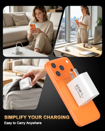 Image of 65W USB C Charger Blocks, USB-C Wall Fast Charging Block