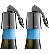 WOTOR Wine Stoppers Stainless Steel Wine Bottle stopper Plug with Silicone Reusable Wine Saver Le...
