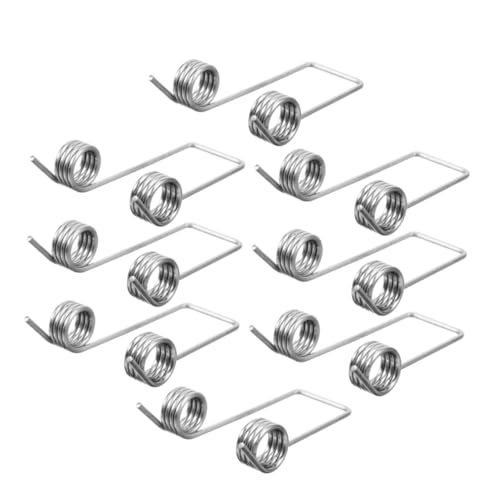 BRIGHTFUFU 8pcs Metal Torsional Springs for Trash Can Lid Replacement Smooth Lid Action Garbage Can Spring Set