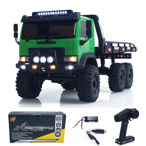 Image of TOUCAN RC HOBBY 1 /18 Remote Control Flatbed Truck 6 * 6 Electric RC Off Road Vehicle Model Metal Chassis Gear Light System Flysky Radio No Sounds for Adult